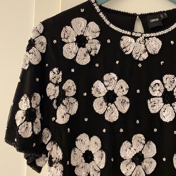 Asos - beaded floral top - Picture 3 of 4
